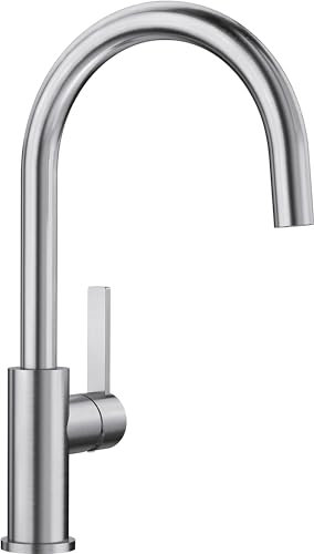BLANCO CANDOR | Küchenarmatur aus massiv Edelstahl | Hochdruck | Rückflussverhinderer | Keramik Kartusche | Gesicherte Wasserqualität & wassersparend
