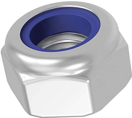 SECCARO Sicherungsmutter M3, Edelstahl V2A VA A2, DIN 985 / ISO 10511, Sechskant, 20 Stück