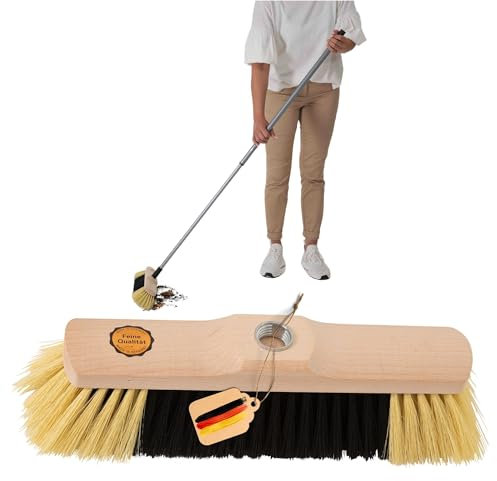 Novaliv Zimmerbesen FEINE KUNSTBORSTEN Besen weiche Borsten Schrankbesen Holzbesen Besenkopf dicht besetzt Idealer Besen für Laminat und Parkett Künstliche PP Borsten Stubenbesen ohne Stiel