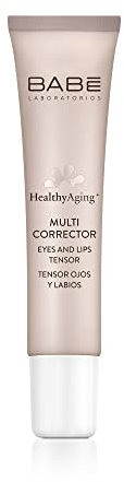 Laboratorios Babé - Multi Corrector Tensor Ojos y Labios 15ml| HealthyAging+ |Combate las Arrugas | Elimina Bolsas y Ojeras| Efecto Tensor Boca | Mejor Contorno de Ojos |Serum Contorno de Ojos