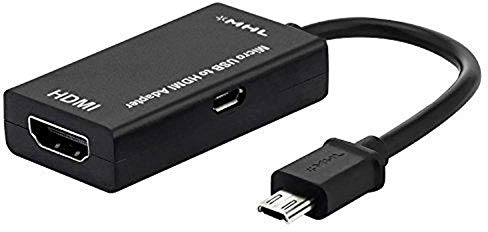 Bolwins B67S MHL Adaptateur Micro USB vers HDMI 11 broches – Câble micro USB HDMI pour smartphone/tablette Samsung, 17 cm, prend en charge Full HD, Plug & Play, compatible avec TV, moniteur