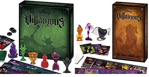 Ravensburger Gesellschaftsspiel - Disney Villainous 26055 & 26891 - Disney Villainous - Das Böse schläft nie - 2 Erweiterung von Villainous ab 10 Jahren für 2-3 Spieler