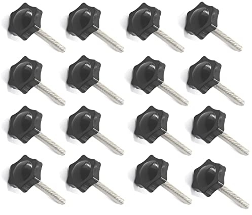 16 Stück M4 x 30 mm Edelstahlgewinde Ersatz-Stern-Handknauf Anziehen Rändelschraube Handfestziehknopf Schraube