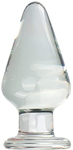 Eysilk Crystal Glass Anal Plugs Consolador Anal 6CM Clear Glass Dildo Anal ButtPlug Classic Dildos Anal Dildo Anal Toys Juguetes Sexuales para Hombres, Mujeres, Parejas (EY22-C)