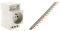 Zenitech-Prise modulaire 2P+T NF - Zenitech & Peigne 13 modules noir/blanc longueur 220mm