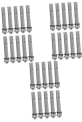 30 piezas Perno de expansión Perno de anclaje Tornillos de cabeza hexagonal Anclajes de manguito de concreto Tornillo de tierra Anclaje de manguito hexagonal externo Tornillos de expansión Anclaje for