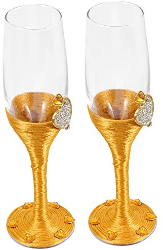 Abaodam 2 Piezas Caja De Obsequio Copas De Vino Para Pareja Copas Para De Boda Aniversarios Fiestas De Cumpleaños y Banquetes