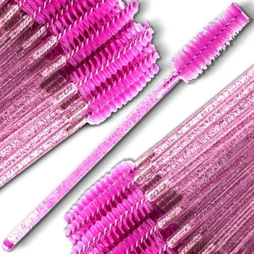 Retoo Scovolini Monouso per Ciglia 50 Pezzi, Applicatori Mascara Punta Flessibile, Pettinini per Ciglia e Sopracciglia, Strumenti Trucco Professionali