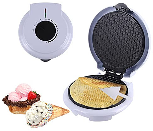 Macchina da Cucina Robot da Cucina Macchina per Cono di cialda elettrica, Ferro da Stiro per Gelato, Regolazione della Temperatura, involtini di Uova di crêpe croccanti teglia Anti