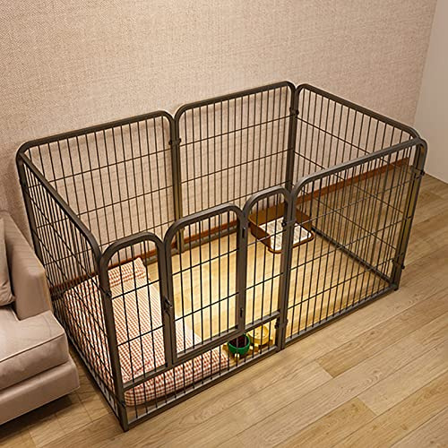Laufstall für Hunde – Großer Hundelaufstall, 6-teiliger Hundelaufstall, robuster Laufstall für Hunde, Welpen, Metalllaufstall, Laufstall für Schweine (50 x 50 x 50 cm, 4 Scheiben)