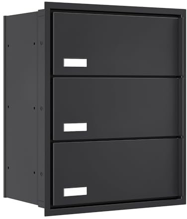 Bravios - Cassetta delle lettere da incasso Stockholm for Three, colore: Nero