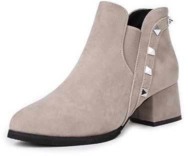 Generisch black week angeboteLangschaft Stiefel Damen Einfarbige Mid Calf Cowboy Stiefel Damen Chelsea Mit Rutschfest Sohle Casual Spitze Zehe Klobig barfußschuhe damen sale