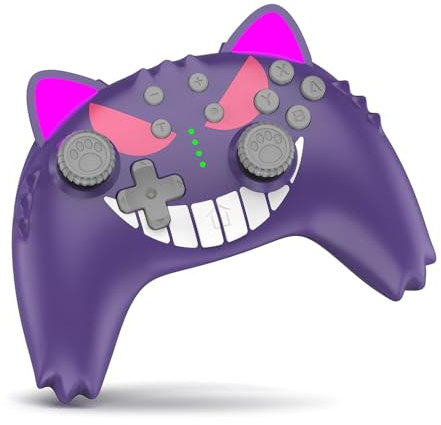 Switch Pro Manette sans fil pour Switch Lite, Switch OLED, PC, mouvement 6 axes, violet avec vibration, joli contrôleur de commutateur violet avec turbo
