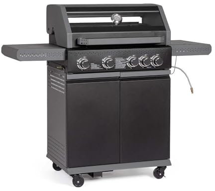 Barbecue a Gas Gpl 5 Bruciatori e Fornello Laterale Aleandro