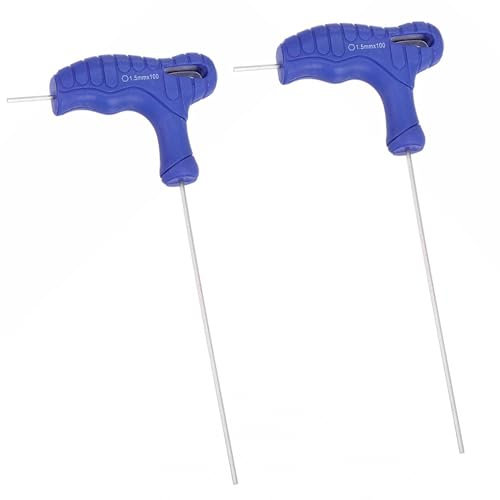TA-VIGOR Lot de 2 clés hexagonales avec poignée en T de 1,5 mm, clé Allen à double extrémité, clé métrique en acier CR-V pour vélo, meubles, réparation mécanique