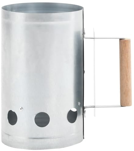 Eleganz Anzündkamin für Holzkohlegrill aus verzinktem Stahl - Schnell & effizient für perfektes Grillvergnügen - Ideal für Garten & Camping