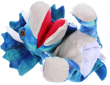 QUMIIRITY Handpuppe Dinosaurier Für Junge Mädchen Interaktiv Aus Plüsch Leicht Tragbar Für Drinnen Und Draußen Spielen Spielzeug Zum Geschichtenerzählen Mit Satten Farben Angenehm Zu Tragen
