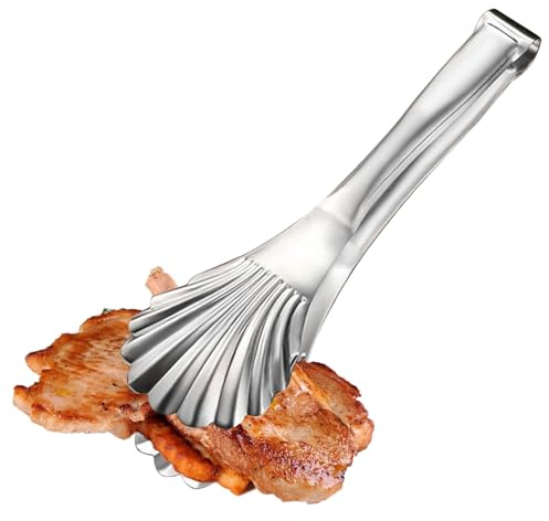 Pinzas de cocina de acero inoxidable, pinzas de cocción con bloqueo, herramienta de cocina multiusos, pinzas de agarre aptas para lavavajillas, para barbacoa, ensalada, parrilla, mango ergonómico