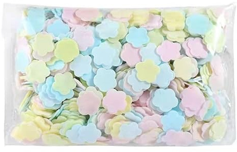 Rzcin 1000 Sheets Colorful Portable Disposable Paper Soap Portable Travel Hiking Washing Hand Bath Toiletry Paper Soap Sheets Portable Gentle Soap Papers for Soap Fragrance Hand Wash