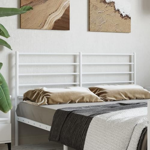 MOBCANT Kopfteil Metall Weiß 160 cm, Bettkopfteil Betthaupt Wandkissen Bed headboard Geeignet für Bettgestell Bettrahmen Bed Boxspringbett