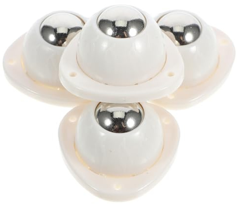 Gogogmee 4 Pcs Swivel Mini Caster Wheels for Storage Box and Storage Case with Adhesive Abs and Steel Material, Mute Operation and Floor-safe Design, for Small Appliances and Furniture
