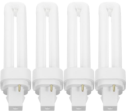 SEWOART 4 Stück Steckbirnen für Lampen 13w 2-pin Leuchtstofflampe 2u Steckröhre Energiesparend Weißes Licht für Horizontale Fassung
