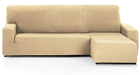 Martina Home - Sofabezug für Chaise Longue, Modell Túnez, Stoff, Braun (Visón), kurzes Eckteil rechts, 32x17x42 cm