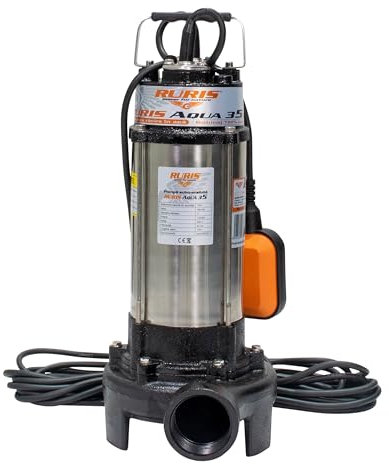 RURIS POWER FOR NATURE Pompe submersible 1300W avec flotteur débit 18m3/h décharge 12m stator cuivre Ruris Aqua 35