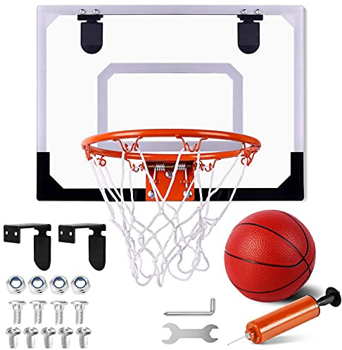 STAY GENT Mini basket korg för Ungar och Vuxna, Väggmontering Basketboll Ring Ryggbräda Set för Utomhus och Inomhus, Sport Spel Uppsättning Gåvor för Pojkar och Flickor
