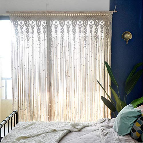 Macrame Wandbehang Gewebt Tapisserie Makramee Tür Hängend, Raumteiler Makramee Vorhänge Fenstervorhang Türvorhänge, Hochzeit Hintergrund Arch Boho Wanddekor Für Wohnung Schlafzimmer Wohnzimmer