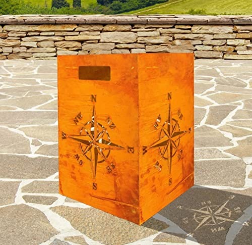 Westerholt 2621 Feuerstelle Kompass Rost-Optik 38x38x56cm