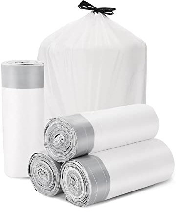 30l Kleiner Müllsack mit Kordelzug 100 Stück müllbeutel für kleine Mülleimer Büro, K,üche, Badezimmer, Müllbeutel, verdickt, dehnbar