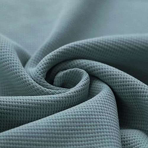 Waffeljersey | Waffelstrickjersey | 100% Baumwolle | viele Farben | für Bekleidung | Meterware (altgrün)
