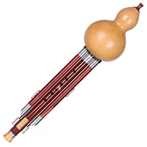 Anfänger Spielen Kürbisflöte Mahagoni-Röhrenkürbisseide Traditionelle Volksmusikinstrumente Natürlicher Kürbis (Color : Small D-key)