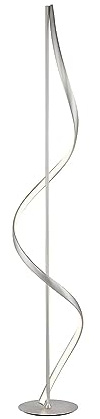 Paul Neuhaus LED Leuchte Q-Swing Smart Home, dimmbar warmweiß – kaltweiß, Alexa kompatibel, Fernbedienung, geschwungenes Design (Stehleuchte, Silber)