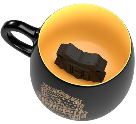 CYPBRANDS Harry Potter Tasse mit 3D-Figur im Inneren Hufflepuff-Kollektion