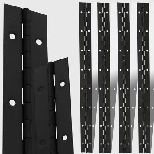 High-PQ 12PCS Piano Hinges, 16 Inch 304 Stainless Steel, Black