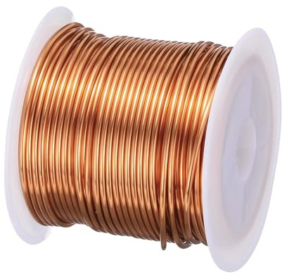 QUARKZMAN Fil de Cuivre Émaillé de 1,2 mm Émaillé de 31 Pieds, Bobine Émaillé de 100 g, pour Transformateurs et Inducteurs