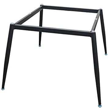 Tischbeine aus Metall mit verstellbaren Schutzfüßen, robuste Möbelbeine aus Eisen für den Esstisch, Bürotisch, Konsolenschreibtisch, mit Saugnapf und Schrauben (90 x 90 cm, schwar