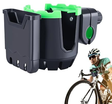 Dtaigou Fahrrad-Getränkehalter am Lenker, Lenker-Getränkebecherhalter, 360 Grad drehbarer Motorrad-Getränkehalter, Fahrrad-Getränkebecherhalter, verstellbar für Mountainbikes und Motorräder
