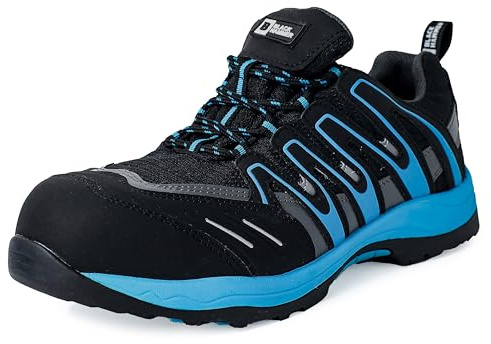 Black Hammer 2129 Men's S1P SR FO ESD Safety Work Trainers | Fiberglass toe, water-resistant microfiber upper, memory foam insole and slip-resistant outsole for all-day comfort.