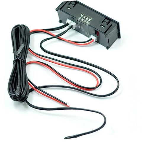 SEWOART Digitales Thermometer Mit Uhr Für Auto Und Aquarium Innen Und Außentemperaturmessung Selbstklebend Kein Bohren Nötig Rot