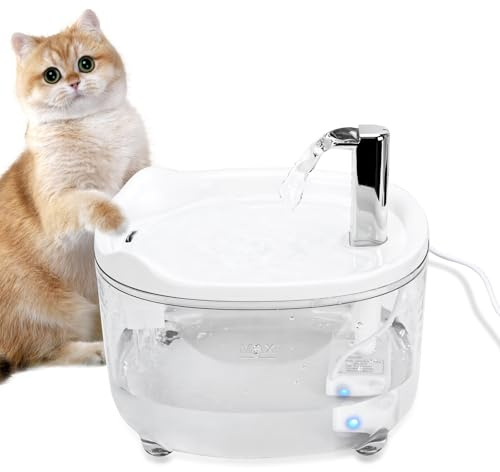 Dispensador de agua para gatos, dispensador de agua de 1,5 L, dispensador de agua para mascotas, filtro multifuncional, bomba de agua silenciosa, cuenco de agua silencioso para gatos, adecuado para