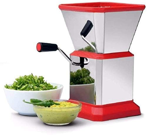 Vegetable Cutter/Mirchi Cutter/Nut Cutter/Dry Fruit Cutter Chocolate Hand Meat Stand Grinder Onion/Garlic/Tomato/Boil Potato/Chilli Cutter Chopper with Stainless Steel Blade Mixer