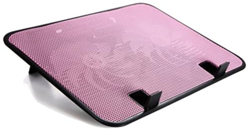 CQJJXKYC Refroidisseur Ordinateur Refroidisseur pour Ordinateur Portable, Double Ventilateur USB Externe Support Mince, Haute Vitesse, Panneau métallique Silencieux(Pink)