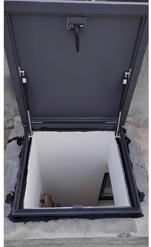 KLYDBMYT Dachluke aus Stahl, Diebstahlschutztür, Oberlicht, Dachfenster, Dachwartungsluke, Dachwartungsluke, Dachfenster zur Deckinstallation, 20 22 24 26 28 30 32 34 Zoll breit (75 x 75 cm)