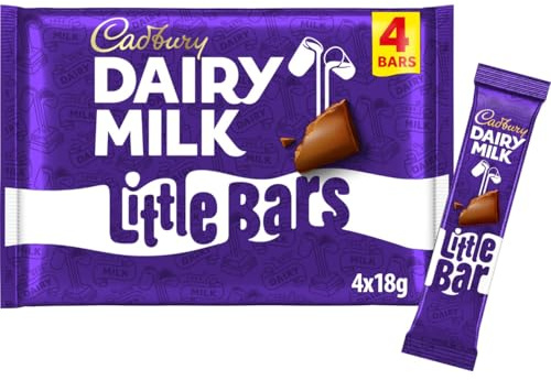 Cadbury Dairy Milk Chocolate Little Bars, 4 x 18 g (Pack of 1)
