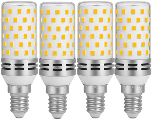 Euxper E14 LED Maiskolben Lampen Warmweiß 3000K 10W Ersatz für 100W Glühlampe, Energieeffizienzklasse C, Kein Flackern LED E14 Leuchtmittel Birne, Nicht Dimmbar, AC 220–240V，4er Pack