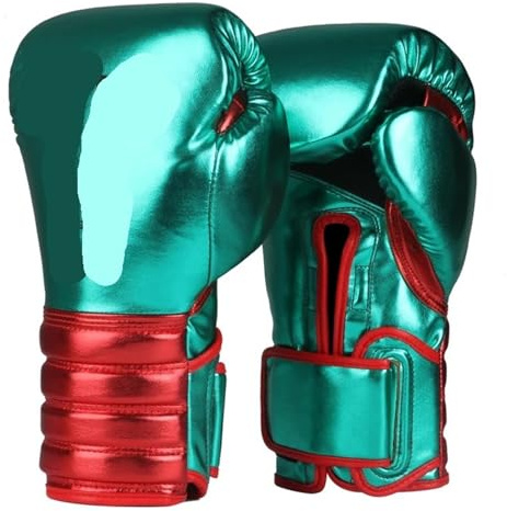Gants de Boxe Gants de Kick-Boxing for Adultes, Hommes et Femmes, en PU, for karaté, Muay-thaï, équipement d'entraînement for Enfants(Green,10oz)