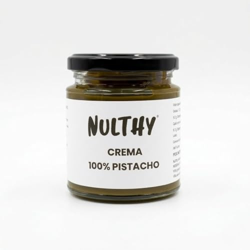 NULTHY Crema de Pistachos 100% Natural, 200g | Vegano, Apto Keto, Sin Azúcar Añadido, Un Solo Ingrediente